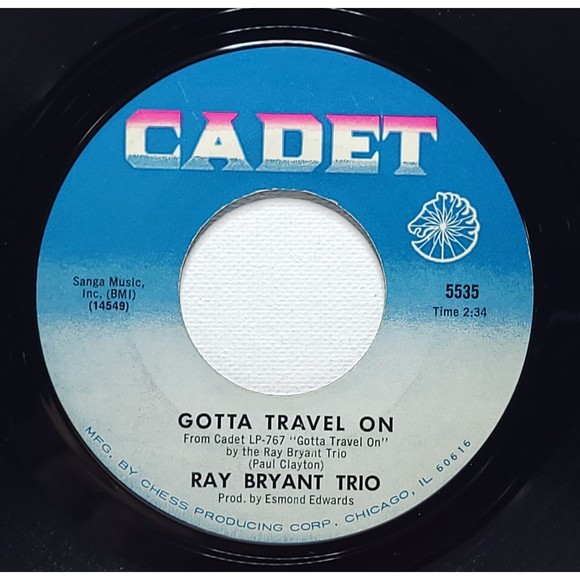Ray Bryant Trio 45 Gotta Travel On / It Was A Very Good Year on Cadet VG+ Jazz - Picture 1 of 2